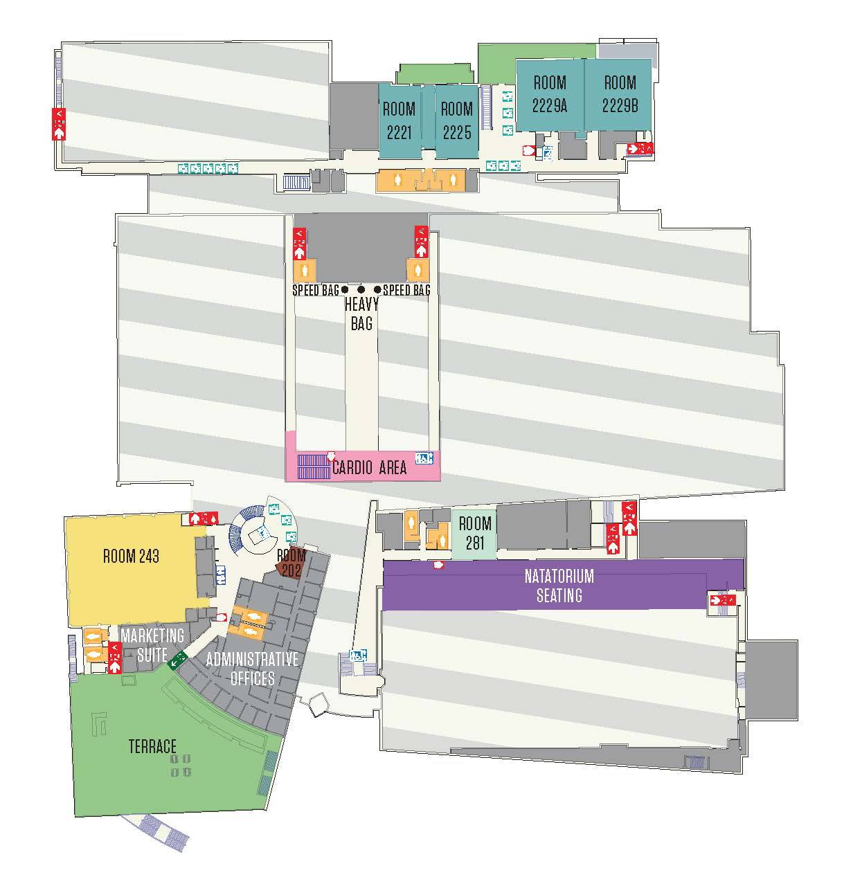 Student Rec Center - 2nd Floor map