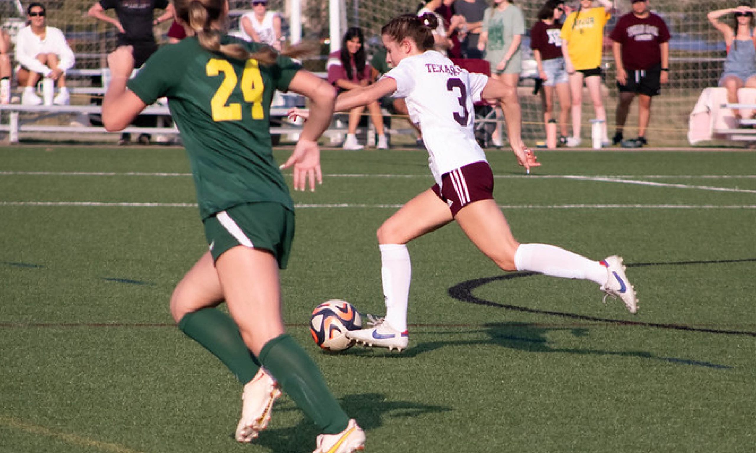 Women's club soccer team is competing against Baylor at the Penberthy Rec Sports Complex.