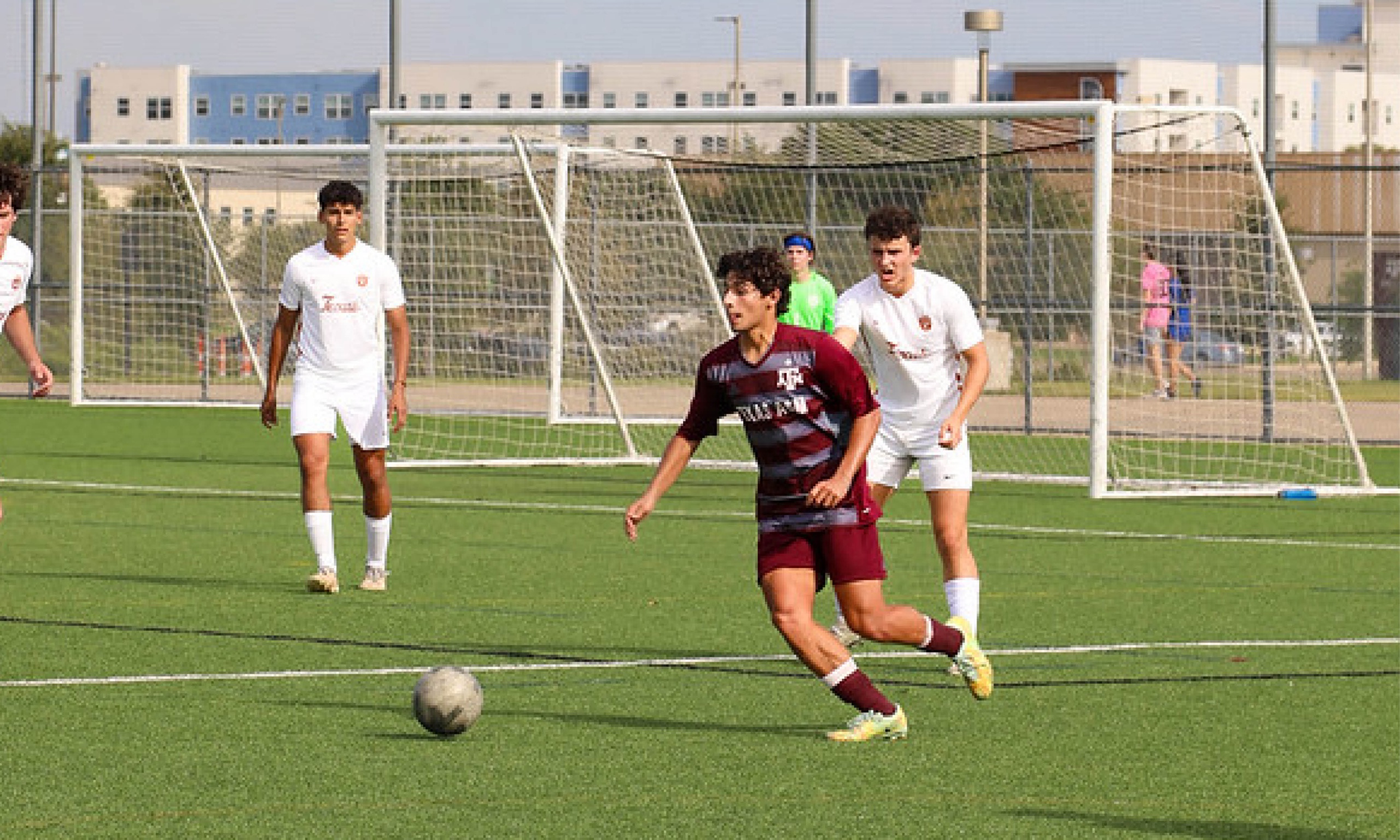 Men's soccer team competes against UT at the Penberthy Rec Sports Complex