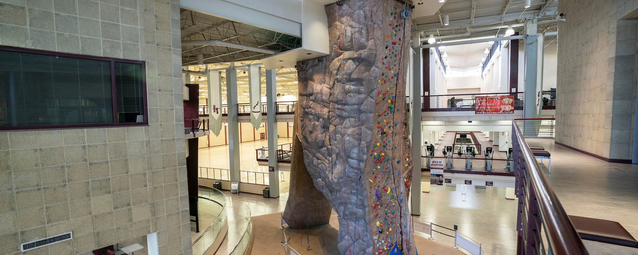 Indoor Climbing facility located inside the Student Rec Center.
