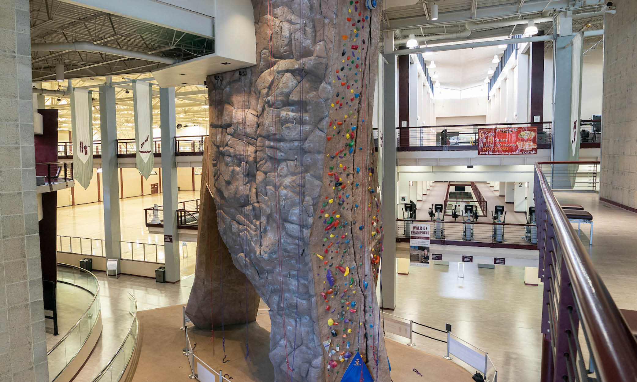 Indoor Climbing Facility located in the Student Rec Center